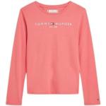 Camisetas rosas de algodón de manga corta infantiles Tommy Hilfiger Essentials 12 meses para niña 