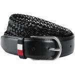 Cinturones negros de cuero con hebilla  largo 105 trenzados Tommy Hilfiger Sport con trenzado para hombre 