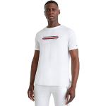 Camisetas blancas de manga corta rebajadas con rayas Tommy Hilfiger Sport talla M para hombre 