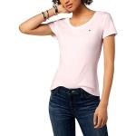 Camisetas rosas de manga corta de primavera manga corta con escote V con capucha informales Tommy Hilfiger Sport talla L para mujer 