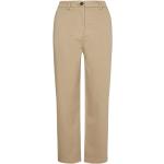 Pantalones chinos orgánicos beige de algodón rebajados Tommy Hilfiger Sport talla L de materiales sostenibles para mujer 