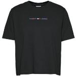 Camisetas negras rebajadas Tommy Hilfiger Sport para mujer 