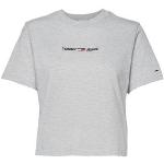Camisetas grises rebajadas con logo Tommy Hilfiger Sport para mujer 
