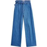 Jeans azules de algodón de cintura alta rebajados con logo Tommy Hilfiger Sport para mujer 
