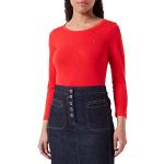 Camisetas naranja de algodón de cuello redondo rebajadas manga larga con cuello redondo informales Tommy Hilfiger Sport talla XL de materiales sostenibles para mujer 