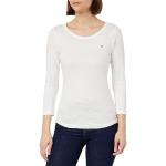 Camisetas blancas de algodón de cuello redondo rebajadas manga larga con cuello redondo informales Tommy Hilfiger Sport talla L de materiales sostenibles para mujer 