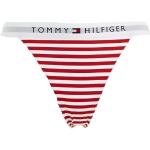 Bragas de bikini rojas de poliamida rebajadas con rayas Tommy Hilfiger Sport talla L para mujer 