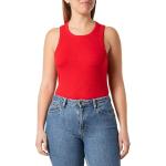 Camisetas azul marino de piel de cuello redondo sin mangas con cuello redondo Tommy Hilfiger Sport talla M de materiales sostenibles para mujer 