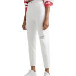 Tommy Hilfiger, Pantalón Vaquero Mom Jean UHR Tommy Jeans White, Mujer, Talla: W24 L28