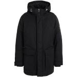 Abrigos negros de poliester con capucha  manga larga Tommy Hilfiger Sport talla XL para hombre 