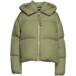 Abrigos verde militar de poliamida con capucha  manga larga impermeables militares acolchados Tommy Hilfiger Sport talla XL para mujer 