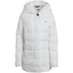 Abrigos blancos de poliester con capucha  manga larga impermeables acolchados Tommy Hilfiger Sport talla M para mujer 