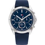 Relojes azules de acero inoxidable de pulsera con multifunción Cuarzo analógicos Tommy Hilfiger Sport para mujer 