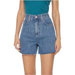 Shorts cintura alta azules de algodón vintage Tommy Hilfiger Sport para mujer 