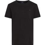 Camisetas negras de algodón de manga corta infantiles rebajadas Tommy Hilfiger Sport de materiales sostenibles 