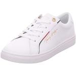 Tommy Hilfiger Mujer Sneaker Suela Cupsole Tommy Signature Zapatillas, Blanco (White), 40 EU