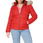 Abrigos rojos de sintético con capucha  rebajados de otoño Tommy Hilfiger Basic talla XXS para mujer 