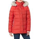 Abrigos rojos de sintético con capucha  rebajados acolchados Tommy Hilfiger Sport talla XS para mujer 
