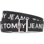 Cinturones negros de poliester con hebilla  rebajados largo 75 con logo Tommy Hilfiger Sport talla L para mujer 