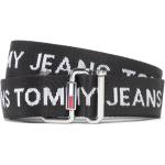 Cinturones negros de poliester con hebilla  rebajados largo 80 con logo Tommy Hilfiger Sport talla L para mujer 