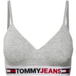 Pantalones grises de algodón con tirantes rebajados acolchados Tommy Hilfiger Sport talla S para mujer 