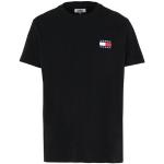 Camisetas orgánicas negras de algodón de manga corta manga corta con cuello redondo con logo Tommy Hilfiger Sport talla XS de materiales sostenibles para hombre 
