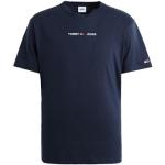 Camisetas azules de algodón de manga corta manga corta con cuello redondo con logo Tommy Hilfiger Sport talla S para hombre 