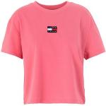Camisetas rosas de poliester de manga corta manga corta con cuello redondo de punto Tommy Hilfiger Sport talla XS de materiales sostenibles para mujer 
