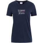Camisetas azules de poliester de manga corta manga corta con cuello redondo de punto Tommy Hilfiger Sport talla XS para mujer 