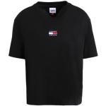 Camisetas negras de poliester de manga corta manga corta con cuello redondo de punto Tommy Hilfiger Sport talla XS de materiales sostenibles para mujer 