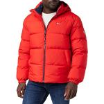 Abrigos rojos de poliester con capucha  rebajados de otoño Tommy Hilfiger Essentials talla S para hombre 