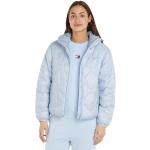 Abrigos azul marino de poliamida con capucha  rebajados acolchados Tommy Hilfiger Sport talla L para mujer 