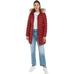 Abrigos rojos de nailon con capucha  rebajados de otoño Tommy Hilfiger Essentials talla S para mujer 