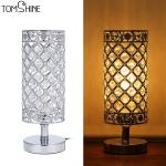Lámparas plateado de vidrio de rosca E27 de mesa de carácter romántico 