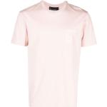 Camisetas rosa pastel de algodón de cuello redondo tallas grandes manga corta con cuello redondo con logo Neil Barrett talla XXL para hombre 