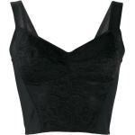 Tops negros de poliamida de encaje sin mangas de encaje Dolce & Gabbana talla 3XL para mujer 