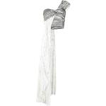 Tops drapeados blancos de poliester rebajados con escote asimétrico talla XS para mujer 