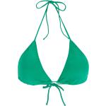 Bikinis halter verdes de poliamida con cuello halter con lazo para mujer 