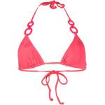 Bikinis triángulo rosas de poliester tallas grandes con logo MOSCHINO con lazo talla XS para mujer 