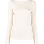 Camisetas blancas de spandex de manga larga rebajadas manga larga con cuello barco Calvin Klein talla L para mujer 