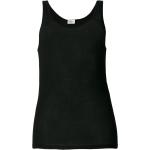 Tops negros de algodón Tencel sin mangas con cuello redondo Saint Laurent Paris para mujer 