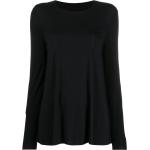 Camisetas orgánicas negras de lino de lino  manga larga con cuello redondo WOLFORD talla S para mujer 