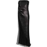 Túnicas vestido negras de poliester con escote asimétrico RICK OWENS con lentejuelas talla XL para mujer 