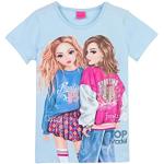 Top Model Niña T-Shirt, Camiseta con Christy y Fergie 75042 Azul, Talla 164, 14 años