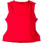 Tops rojos de poliester sin mangas con escote cuadrado vintage Comme des Garçons talla S para mujer 