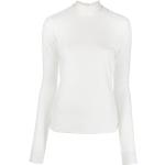 Camisetas blancas de poliester de cuello alto manga larga con cuello alto Karl Lagerfeld para mujer 