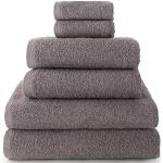 Juegos de toallas grises de algodón lavable a mano 70x140 
