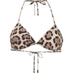 Bikinis marrones de poliamida leopardo Dolce & Gabbana con lazo para mujer 
