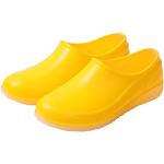 Botines amarillos de goma de tacón alto con tacón de cuña con cremallera talla 39 para mujer 