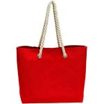 Bolsas rojas de algodón de playa para mujer 